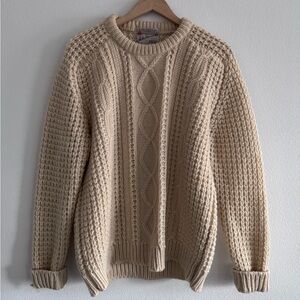 Vintage Archie Brown & Son Fisherman Wool Cable Knit Sweater Size M